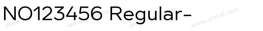 NO123456 Regular字体转换